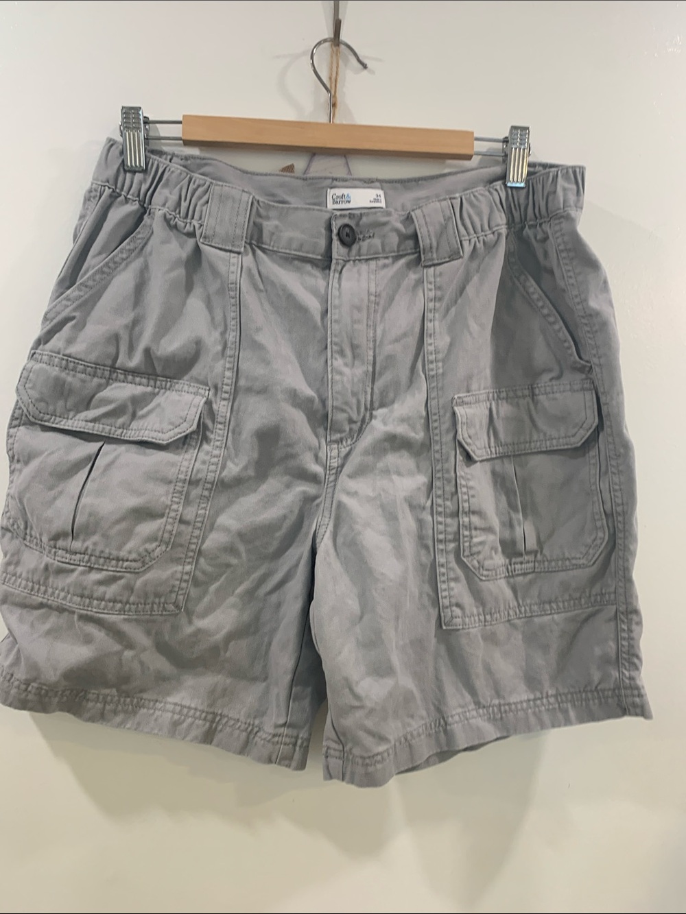 2/$5 Croft  & Barrow  Gray Cargo Shorts with Utility Pockets